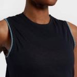 Nike NEW Tank Top Yoga Black Crochet Trim Dri-Fit Loose Fit Women's Size Large Photo 2