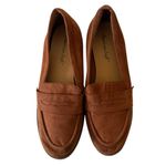 American Eagle Faux Suede Loafer Flat Shoes Size 8.5 Brown Slip On Penny Oxford Photo 5
