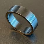 6mm plain black stainless steel ring size 8 Photo 0