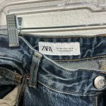 ZARA Wide Leg Cuff Hem Jeans Sz 8 Photo 4