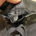 Romeo + Juliet Couture Lace Up Joggers Faux Leather Black Size Large Photo 8