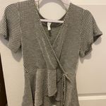 Caution to the Wind Striped Ruffle Top Photo 0