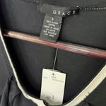 Grace Liola Ruffle Bib Tank Top Shirt Black White Small Photo 7