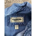 EXPRESS Boyfriend Denim Button Down Shirt Women’s Small Photo 2