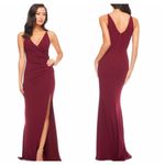 Dress the Population  Jordan Dress Size Large Burgundy NWT Bridesmaid Formal Gown Photo 1