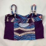 Silence + Noise MD Purple Tribal Bustier Crop Top Photo 2