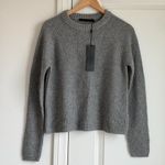 Jenni Kayne  Cashmere Fisherman Sweater in Heather Grey, Size Small Photo 6