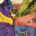 Rising International Boho Hoodie Womens M Colorful Full Zip Festival Hippie Y2K Yellow Size M Photo 1