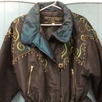 Vtg Y2K Mulberry Street puffy ski jacket oversized Size‎ S with shoulder pads Black Photo 1