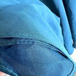 Azazie  One Shoulder Chiffon Dress Knee Length Pleated Lined Jade Blue Green A0 Photo 2