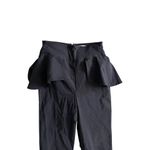 Unique Vintage  Black Peplum Skinny Pants Size Medium 6/8 Photo 4