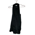 MAISON de PAPILLON Women's Black Remi Silk Halter Scoop Neck Top Size Medium Photo 1