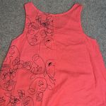 CRISTINA VERGANI Linen Tiered Sleeveless Button Front Midi Dress Salmon Medium Pink Photo 5