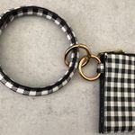 Black and White Gingham Print Wristlet Wallet Photo 1