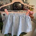 Blue and White Striped Shorts Size M Photo 1