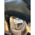 Dana Buchman Black Faux Leather Shoulder Bag Tote Handbag Purse Flower Photo 6