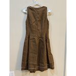 Sara Campbell 100% Linen Brown Dress‎ Chic Fit And Flare Size 6 Photo 1