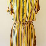 Buckle Bebop mustard stripe shirtdress size medium Photo 0