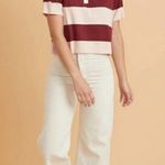 Marine layer  Striped Cropped Rugby Polo Photo 1