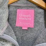 Simply Southern NWT Dark Heathered Gray Full Zip Fleece Lined Vest Size Small Photo 2