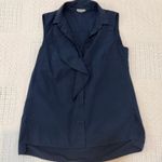 Akris Punto 6 cotton ruffle sleeveless button front blouse top TS 2959 Photo 8