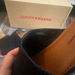 Lucky Brand  Black and Tan Slide Sandals Photo 4