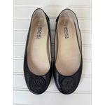 Michael Kors Black Leather Flats Casual Career Simple Work Office Womens Sz 7.5 Photo 1