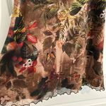 Urban Outfitters Elodie Floral Mesh Mini Dress Brown Green Size M Photo 5