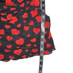 Sugar Thrillz Noir Rise And Fall Velvet Heart Ruched Mesh Mini Dress SMALL Red Photo 6