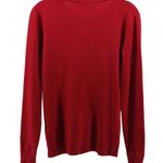Vila Milano NEW  Cherry Red Crystal Heart Embossed Cozy Long Sleeve Size S Photo 4