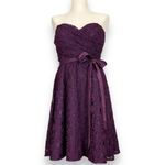 Marina Dress Strapless Lace Plum Purple Wedding Guest Bridesmaid Formal‎ Size 10 Photo 1