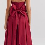 House Of CB  Pandora Berry Strapless Detachable Bow Red Maxi Dress Size L Photo 1
