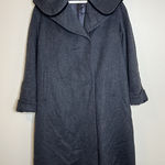 Women's Vintage Coat Wool 4x Peter Pan Round Color Long Preppy Classic Botany Gray Photo 0