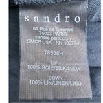 Sandro  Black Silk Blouse Size M Photo 5