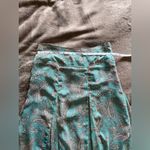 East 5th  Boho Teal Paisley Pleated Lined Midi Skirt Women’s Sz 10 Vintage EUC Photo 4