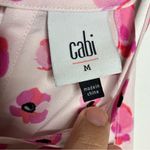 CAbi  floating poppies tie back tank top blouse women size medium business casual Photo 4