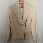 Anthropologie Dolan Left Coast Collection Heathered Knit Moto Jacket- Oatmeal- Size Large Photo 7
