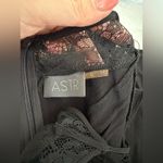 ASTR Black Romper with Lace V-Neck Photo 3