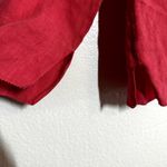 Eileen Fisher Button Down Top 100% Linen Mandarin Collar Button Down Pink Large Photo 1