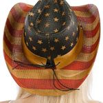 USA American Flag Cowboy Hat Brown Photo 10