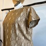 Ralph Lauren  Classic Easy Tan Snake Skin Short Sleeve T Shirt Dress Size 2X Photo 2