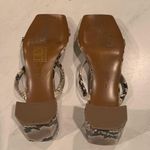 By Far Tanya Snakeskin Heeled Leather Sandal Block Heel Size 6 Photo 4