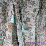 Victoria's Secret New! ruffle babydoll green flowers & metallic thread, size S Photo 7