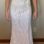City Vibe White Sequin Formal Dress Photo 0