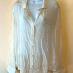 Gypsy 05  White and Beige Tie Dye Blouse Sz M Photo 0