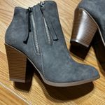 Dusty light blue Gray Ankle Booties with Zipper Detail ladies 6.5 Photo 1