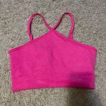 Hot pink halter tank top sport bra size medium Photo 0