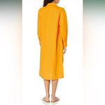 The Drop Linen Shirt Dress XL Mango Orange Button Up Photo 1