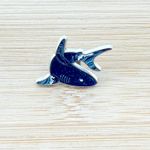 Blue Glitter Shark Soft Enamel Pin Photo 2