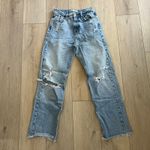 ZARA  Women’s High Rise Distressed Mom Jean Sz 0 Photo 1